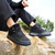 OrthoComfoot Mens Fashion Plantar Fasciitis Hiking Boots, Orthopedic Arch Support Comfortable Winter Working Sneakers Waterproof Black Size 9