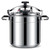 Commercial Pressure Cooker, Large Aluminium Pressure Pot with Two Safety Clips