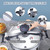 Commercial Pressure Cooker, Large Aluminium Pressure Pot with Two Safety Clips