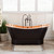 70" Copper Soaking Double Slipper Freestanding Tub with Pre-Drilled