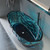 66" Resin Transparent Freestanding Bathtub, Contemporary Oval Stand