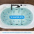 1/2" Compact Whirlpool & Air, Heated Bathtub with Faucet