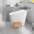 Japanese Soaking Bathtub 47'' Oblique Freestanding Tub Stone