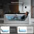 -Wall Freestanding Whirlpool Bathtub, Jetted Soaking Tub