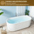 Freestanding Bathtub, Deep Soaking Tub, Fluted Tub