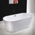 Soaking Tub, White Acrylic (Matte Black Drain/Overflow),