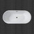 Soaking Tub, White Acrylic (Matte Black Drain/Overflow),