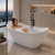 Acrylic Freestanding Bathtub, Deep Soaking Tub Whit