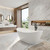 Acrylic Freestanding Bathtub, Deep Soaking Tub Whit
