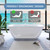 Freestanding Bathtub, Stylish Stand Alone Contemporary Deep Soaking