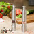 Manual Salt and Pepper Grinder Set Thumb Push Mill Stainless Steel