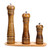 Wood Salt and Pepper Grinder Set with Optional Tray for Sea Salt