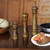 Wood Salt and Pepper Grinder Set with Optional Tray for Sea Salt