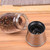 Stainless Steel Salt and Pepper Grinder Set, Refillable Adjustable Coarseness Mills with Glass Body, Ceramic Core, 180ml Capacity – 2 Pack