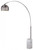 George Kovacs P054-084 George's Reading Room LED Arc Floor Lamp, Brushed Nickel