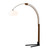 Morelli Arc Floor Lamp by Nova of California - 84" Weathered Brass & Walnut Dimmer Switch