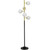 Tall Standing Lamp Metal Floor Lamp Hardware Light Pole Tall Lamps with 5 Glass Lampshade