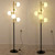 Tall Standing Lamp Metal Floor Lamp Hardware Light Pole Tall Lamps with 5 Glass Lampshade