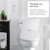 Brondell Bidet Toilet Seat S1400, Smart Toilet Seat, Dual Stainless-