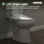 HOROW 21 Inch Tall Toilet with Smart Seat, Two-Piece Elongated