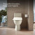 Heated Bidet Toilet Seat, Warm Water, Biscuit with Side Pane