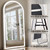 GLSLAND LED Arched Full Length Mirror, 76"x34" Lighted Full Body Mirror