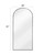 KOMCOTE Full Length Floor Mirror, 91x46 Inch Oversized Arched Standing Mirror in Black for Bedroom