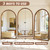 Full Length Mirror 76"×41" Floor Mirror Standing Tall Mirror, Arched Stand up Large Wall Mirrors