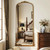 71"×32" Vintage Full Length Mirror Carved Full Body Mirror with Stand, Hanging Mounted for Bedroom Living Room