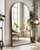ITSRG Full Length Mirror with Stand, 47"x91" Floor Mirror Freestanding, Arched Mirror, Oversize (Black)