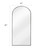 ITSRG Full Length Mirror with Stand, 47"x91" Floor Mirror Freestanding, Arched Mirror, Oversize (Black)