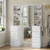 Yanosaku 47" x 65" LED Full Length Mirror with Power Outlet,8 Drawers and 8 Shelves for Bedroom