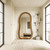 71"x33.5" Irregular Full Length Mirror with 3-Layer Wood Frame