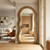 71"x33.5" Wavy Full Length Mirror with 3-Layer Solid Wood Frame