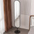 Modern Full Length Mirror Floor to Ceiling Black Dressing Mirror with Narrow Ed 3D Design for Bedroom