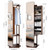 Solid Wood Full Body Dressing Mirror with Makeup Cabinet & Hanger - Floor Mirror for Bedroom Storage