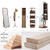 Solid Wood Full Body Dressing Mirror with Makeup Cabinet & Hanger - Floor Mirror for Bedroom Storage