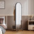 Body Length Mirror Full-Length Mirror, Floor-Standing, Household Dressing, Bedroom, Rotatable and Movable Clothes Hanger Home Decor