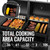 2-Burner Gas and Charcoal Grill Combo Black
