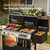 3-Burner Gas and Charcoal Grill Combo with Offset Smoker