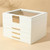 Portable Double-Layer Leather Jewelry Box, White Storage Organizer for Rings, Earrings