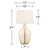 Ania 31" Table Lamps Set of 2 Large Modern Champagne Glass Jar Glam Clear End Living Room Bedroom Bedside Nightstand