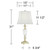 28 3/4" Gold Tall Table Lamp Set of 2 Crystal Brass Traditional Clear Faceted Living Room Bedroom House Bedside Nightstand