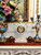 Hand-Painted Porcelain & Bronze Mantel Clock, Luxury White 24-Inch