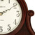 Howard Miller Albright Mantel Clock – Dual-Chime Quartz Movement, Burl Veneer Wood, Westminster & Ave Maria, Battery Operated