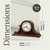 Howard Miller Albright Mantel Clock – Dual-Chime Quartz Movement, Burl Veneer Wood, Westminster & Ave Maria, Battery Operated