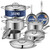 5-Ply Stainless Steel Cookware Set, 14-Piece Pots and Pans Set - Induction Compatible, Oven Safe 800°F - Non-Toxic, No Coatings - Built to Last Generations