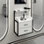 Wall-Mounted Salon Storage Cabinet with 2 Shelves & Hair