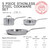 5 Pc Stainless Steel Cookware Set - 5 Ply Clad