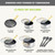Hybrid APEX 13 Piece Stainless Steel Ceramic Nonstick Cookware Set